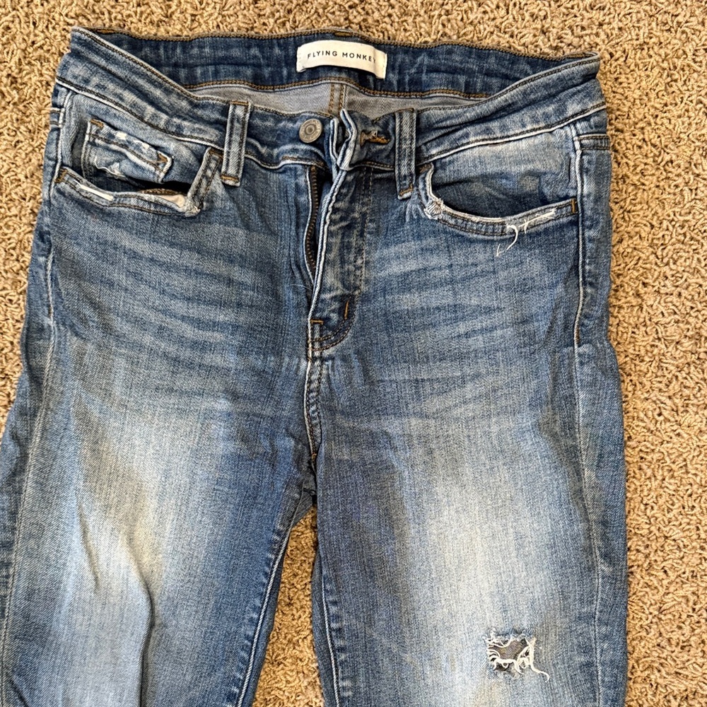 Flying Monkey Faded Denim Jeans